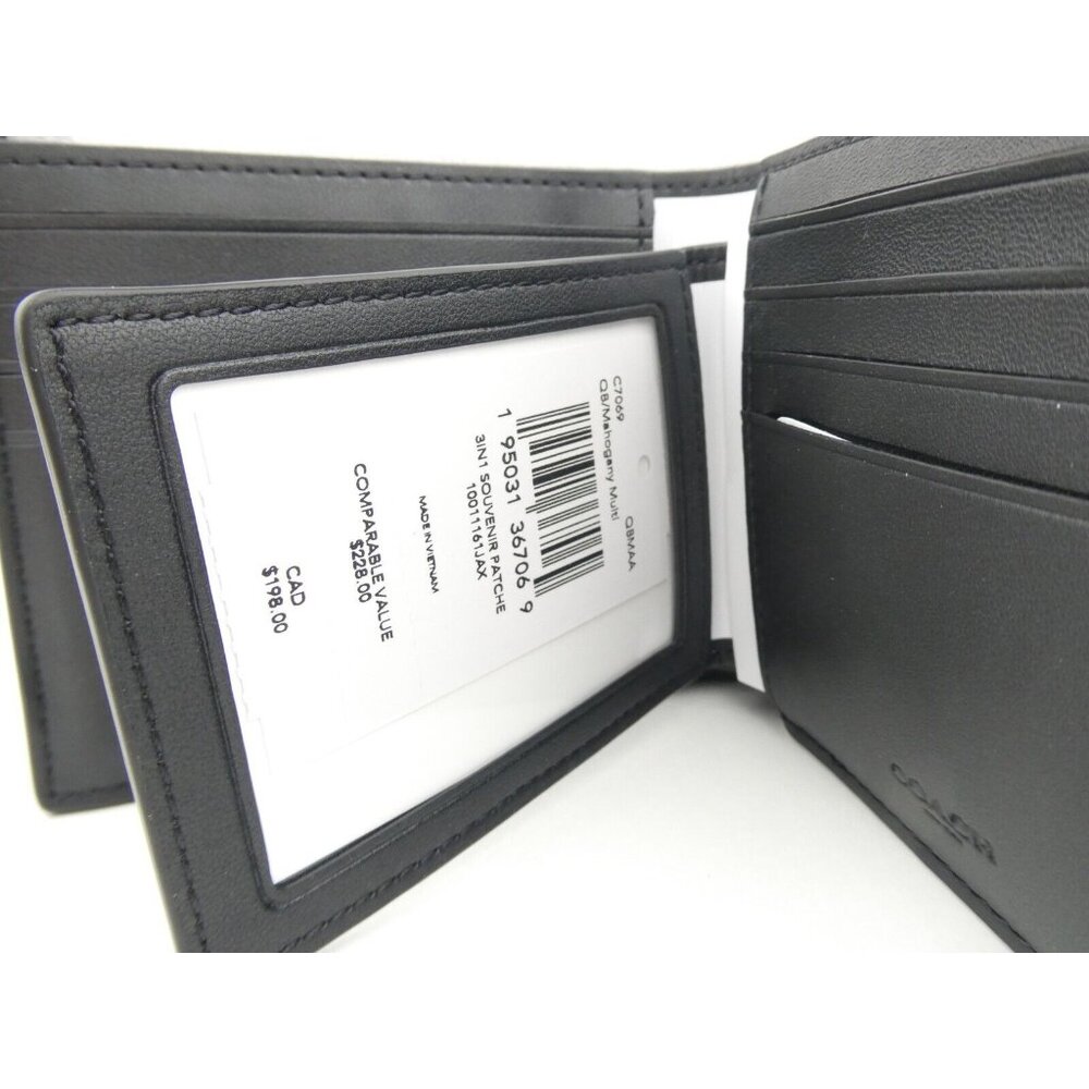 Coach 3 in 1 Mahogany Multi Souvenir Patches Wallet NWT C7069 - Picture 5 of 5
